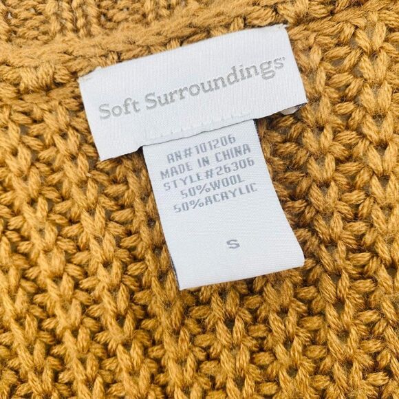 Soft Surroundings Size Small Chunky Knit City Sweater Tunic Cardigan Wool Blend - Picture 5 of 8